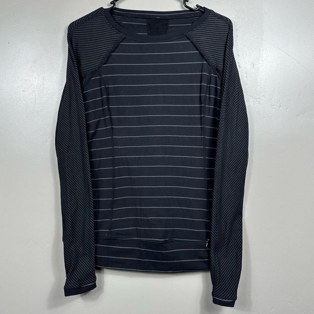 Lululemon Full Tilt Long Sleeve Slalom Black Hyper Stripe  Size 6